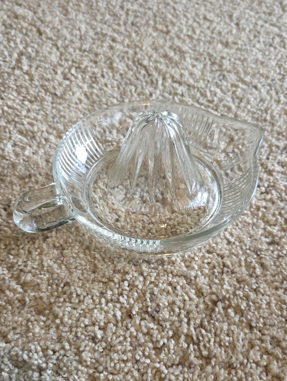Clear Glass Citrus Juicer Reamer - Clear